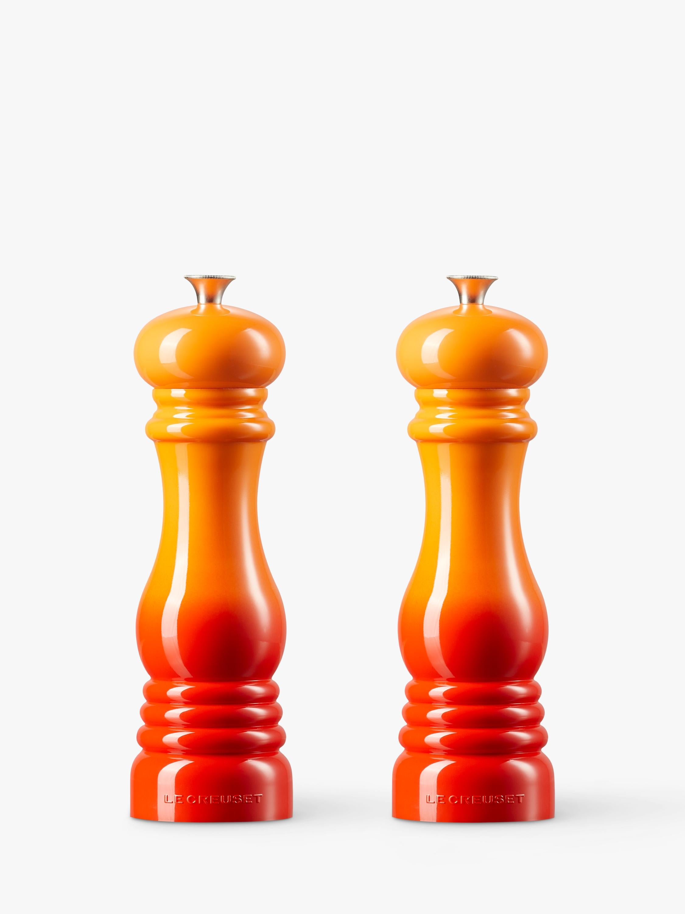 Le Creuset classic salt and pepper mills set of two in volcanic, UK version