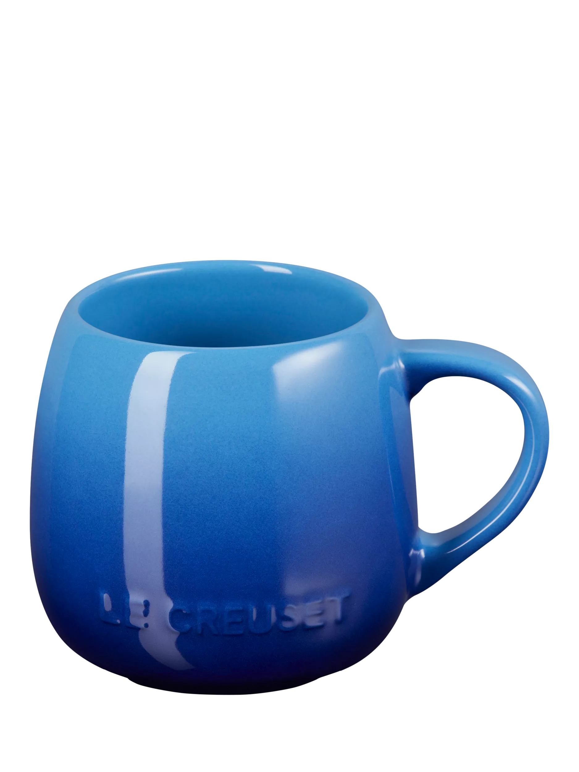 Le Creuset stoneware coupe mug Azure Blue 320ml, UK version