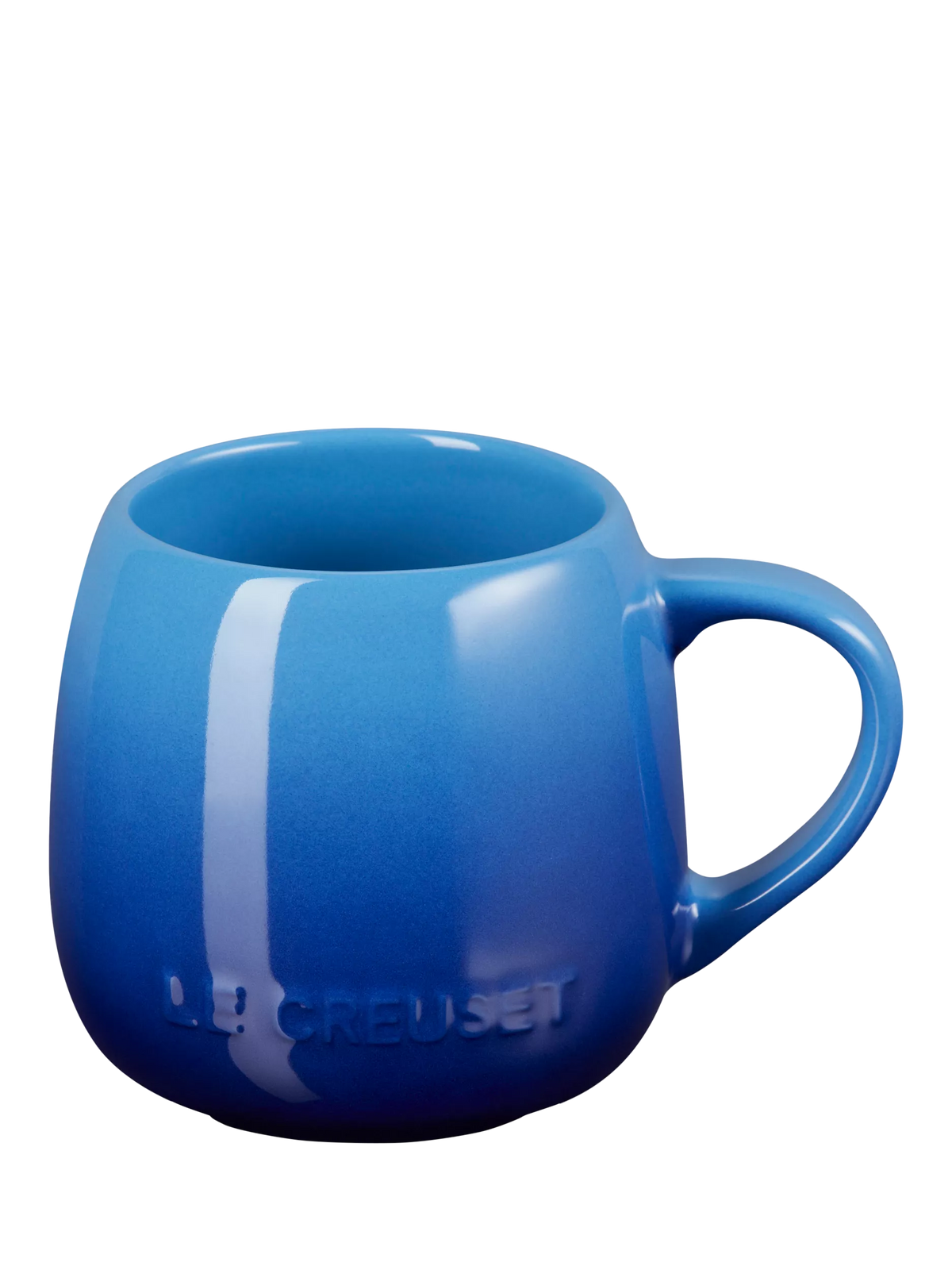 Le Creuset stoneware coupe mug Azure Blue 320ml, UK version