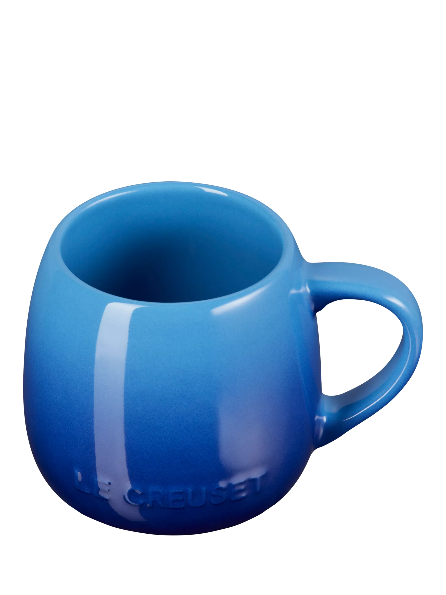 Le Creuset stoneware coupe mug Azure Blue 320ml, UK version
