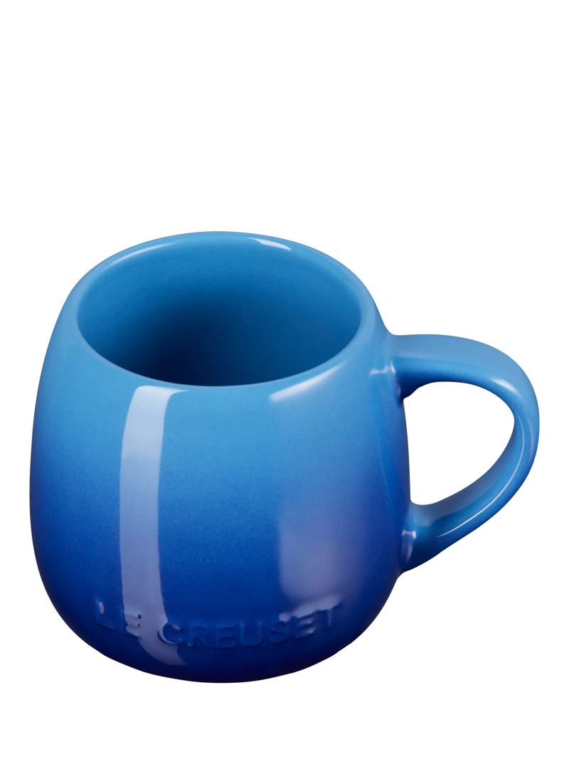 Le Creuset stoneware coupe mug Azure Blue 320ml, UK version