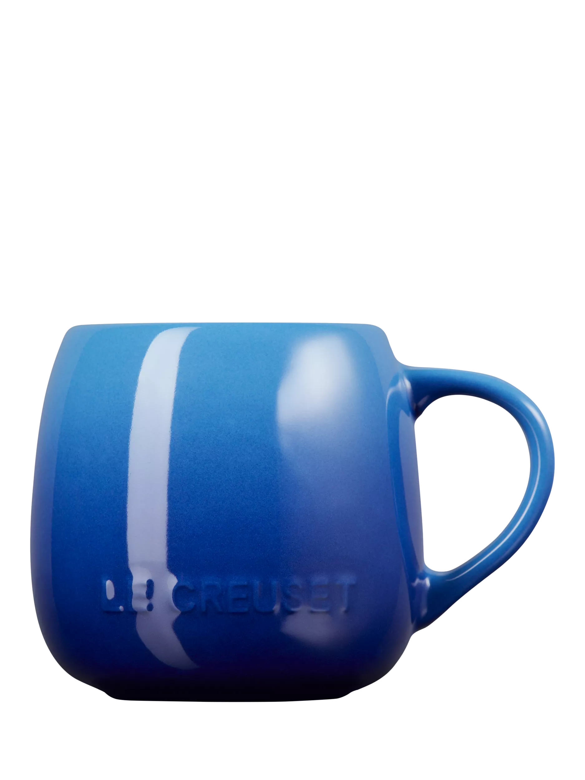 Le Creuset stoneware coupe mug Azure Blue 320ml, UK version