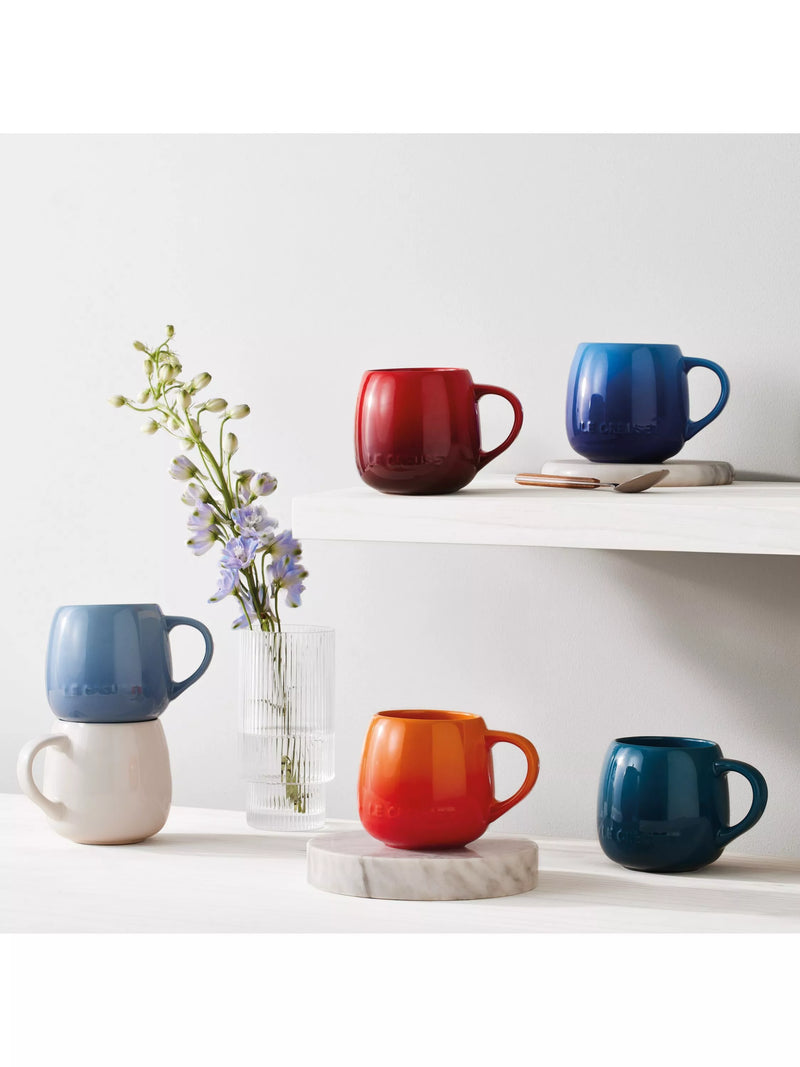 Le Creuset stoneware coupe mug Azure Blue 320ml, UK version
