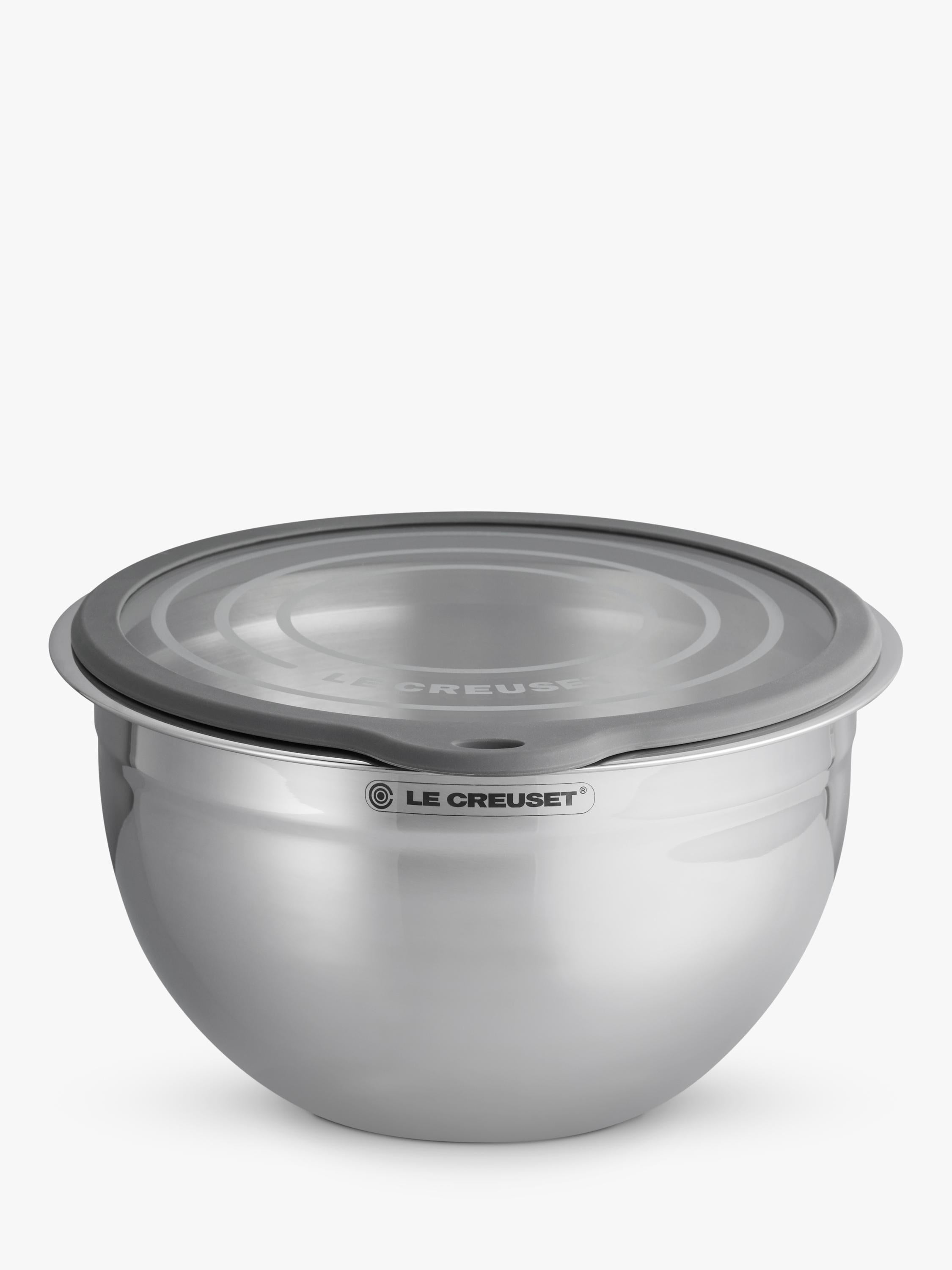 Le Creuset stainless steel mixing bowl with glass lid, UK version