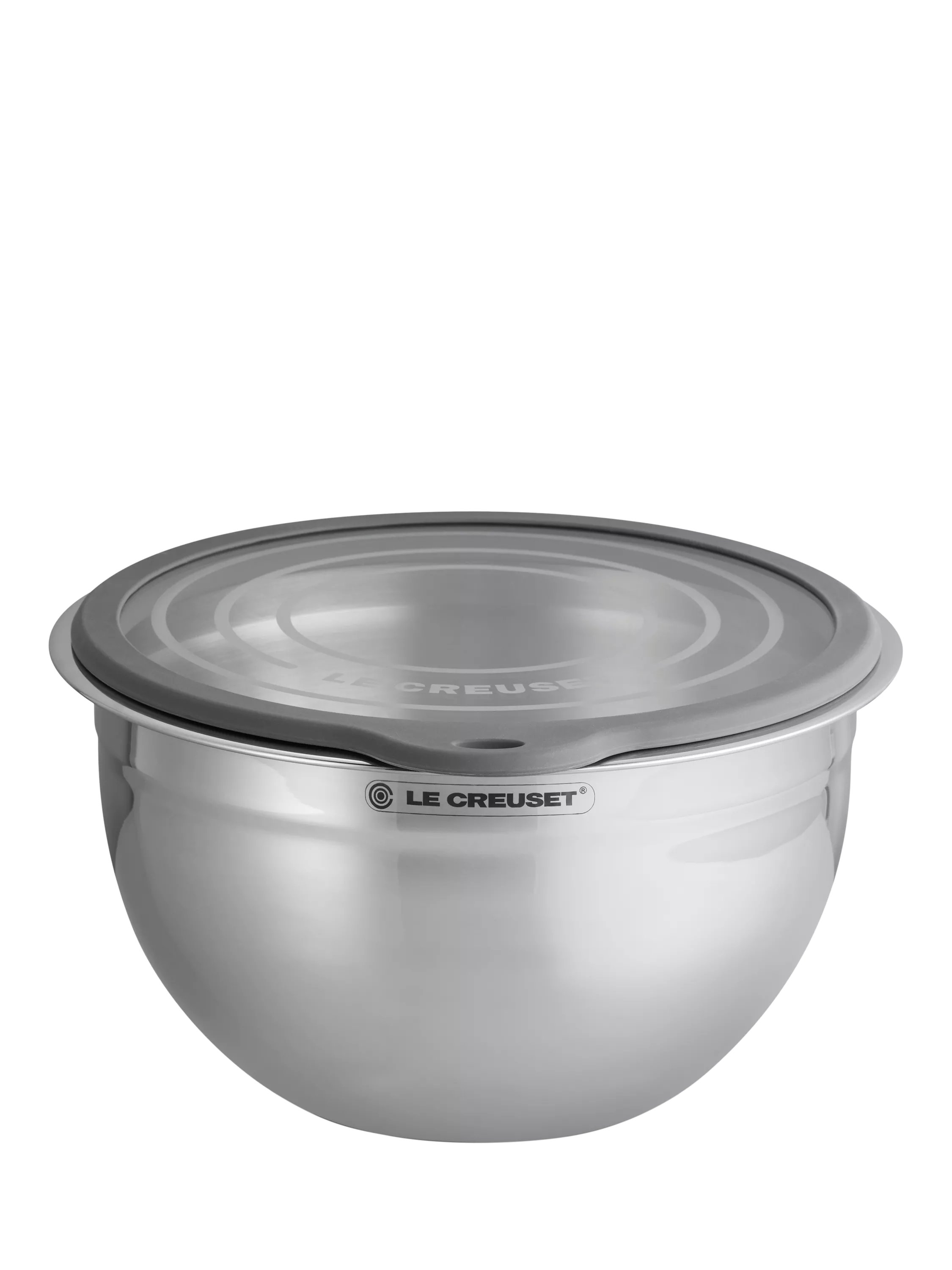 Le Creuset stainless steel mixing bowl with glass lid, UK version