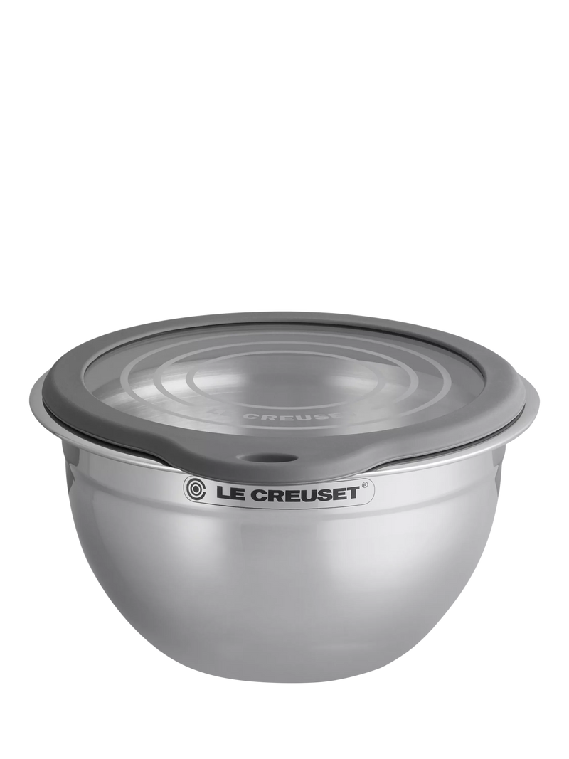 Stainless Steel Mixing Bowl with Glass Lid