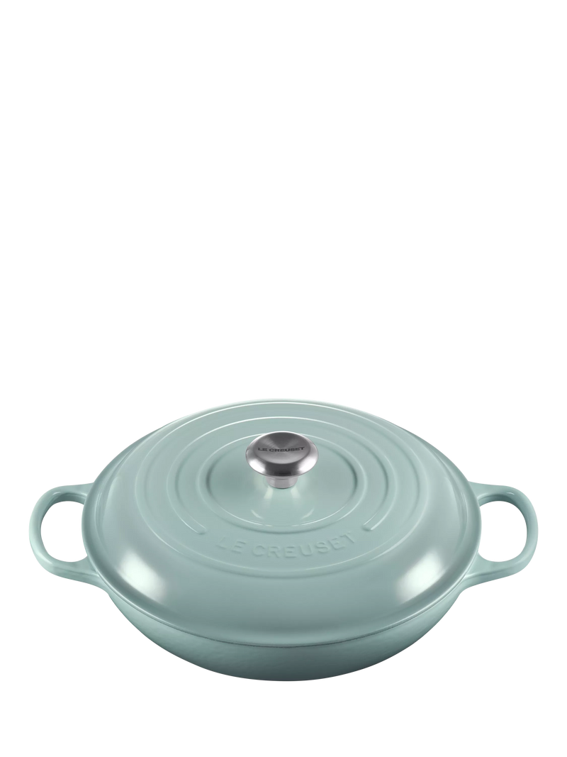 Cast Iron Shallow Casserole Dish in Volcanic Finish