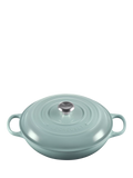 Cast Iron Shallow Casserole Dish in Volcanic Finish