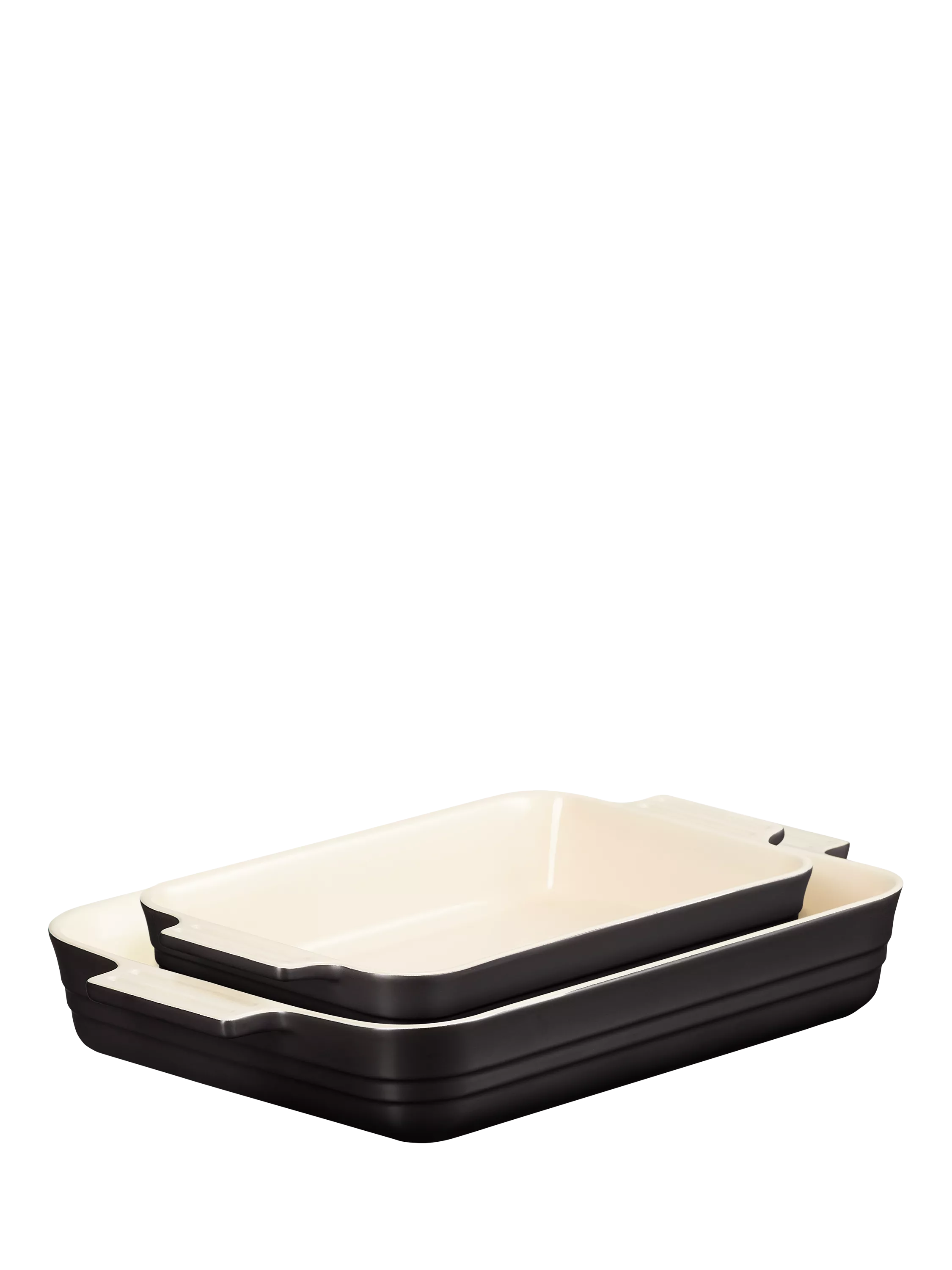 Le Creuset Stoneware Rectangular Oven Dishes Set of 2, 26cm & 32cm
