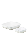 Le Creuset Stoneware Square Oven Dish, Set of 2, Meringue