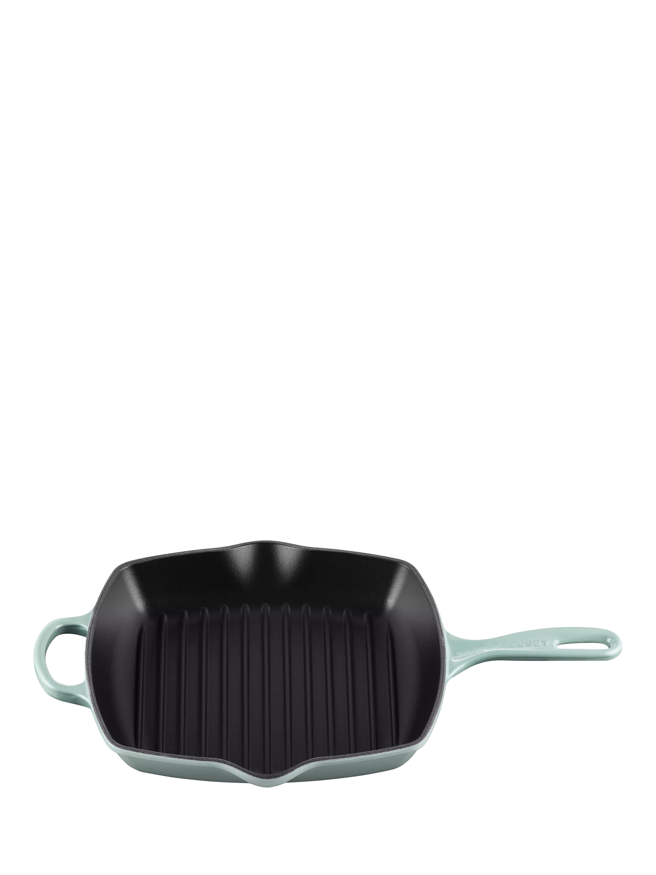 Le Creuset Cast Iron Signature Square Grillit, 26cm, Sea Salt