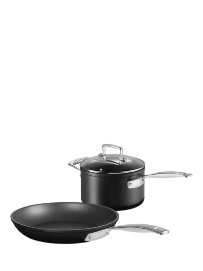 John Lewis Toughened Non-Stick 18cm Lidded Saucepan and 24cm Shallow Frying Pan Set- اشترِ عبر الإنترنت من McGrocer