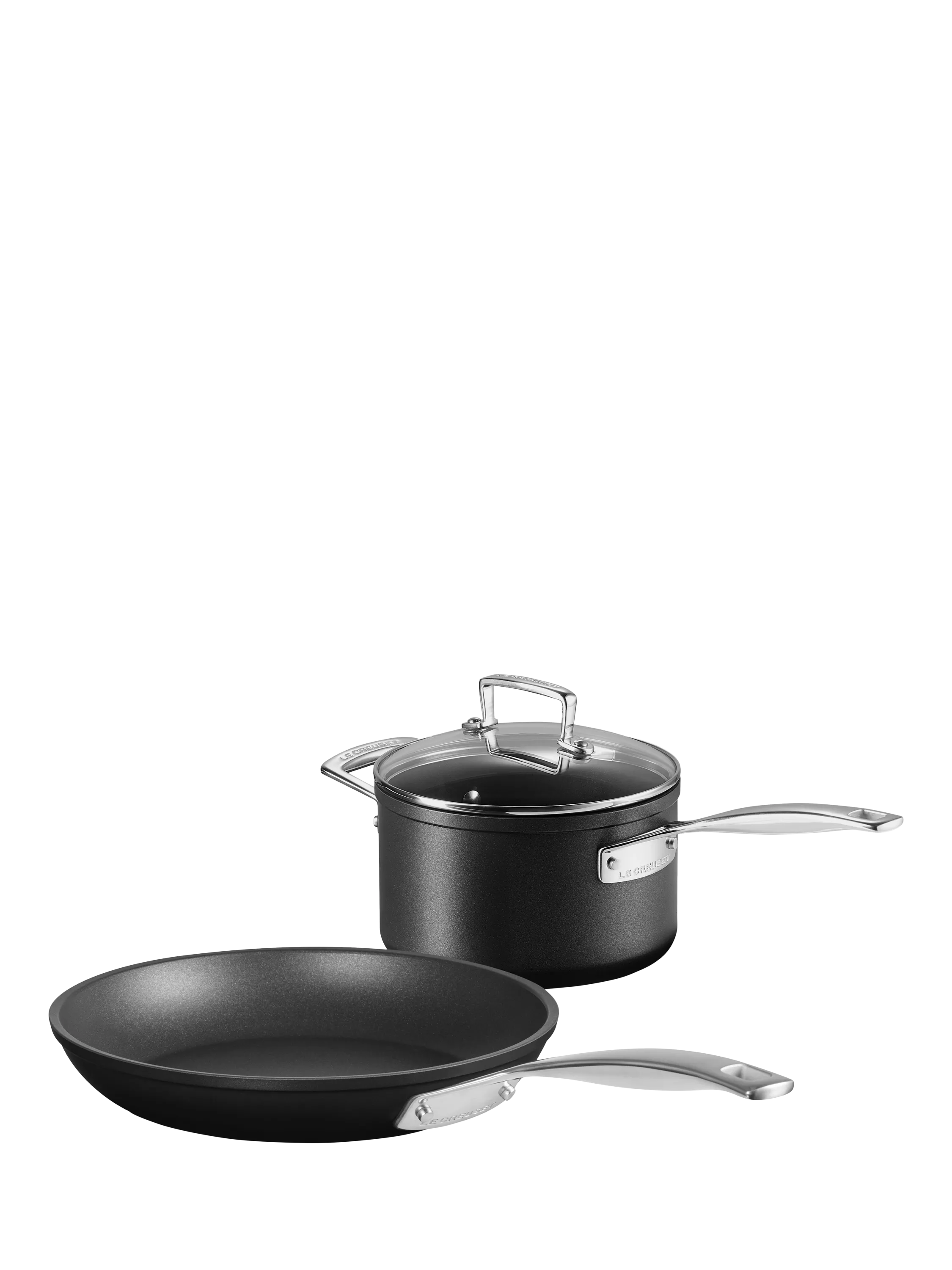 Le Creuset non-stick saucepan and frying pan set 18cm 24cm, UK version