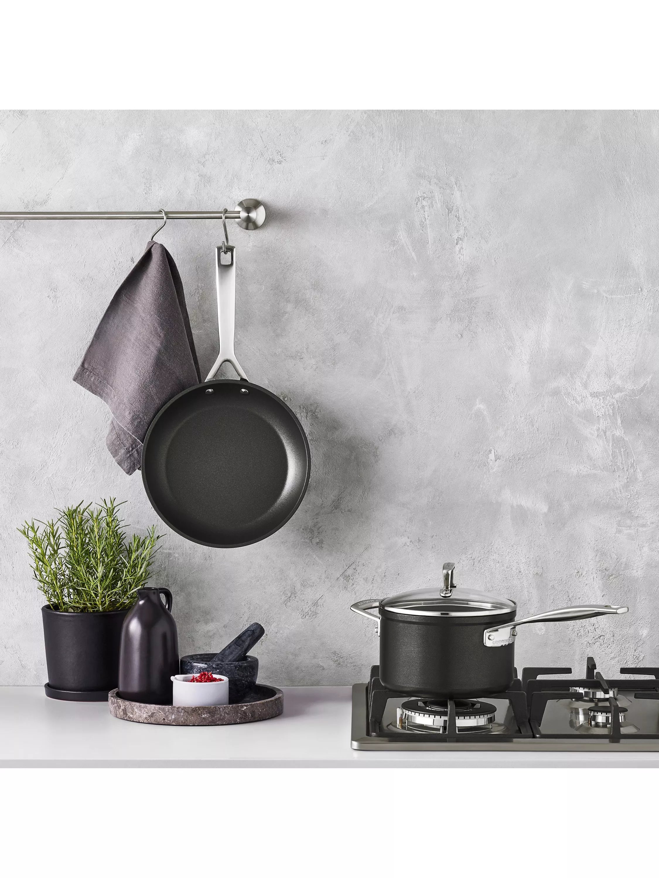 Le Creuset non-stick saucepan and frying pan set 18cm 24cm, UK version