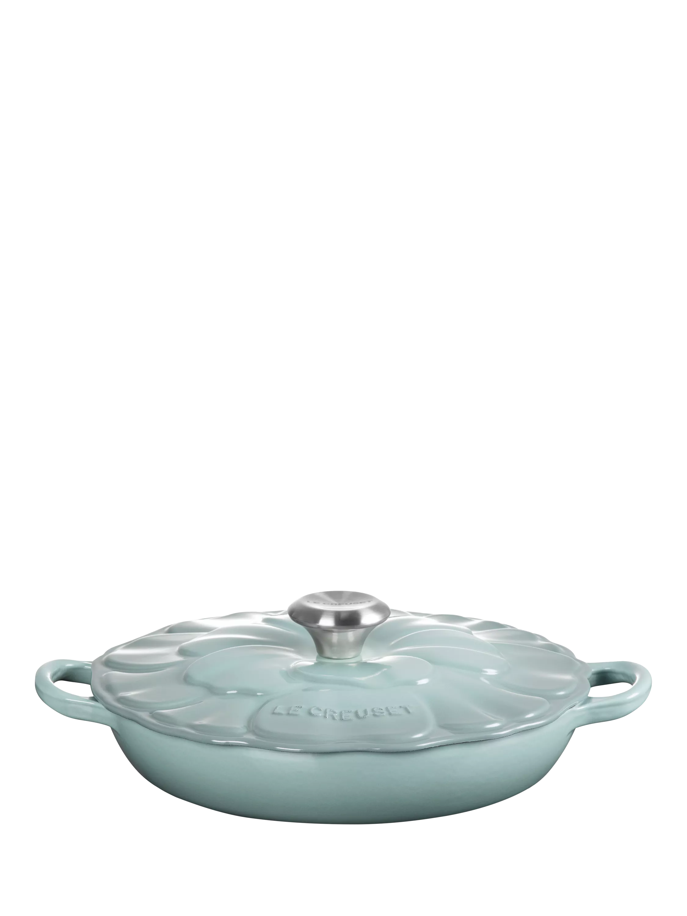 Le Creuset cast iron shallow casserole petal signature 26cm, UK version