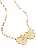 Daisy London personalised double heart pendant necklace (British brand)