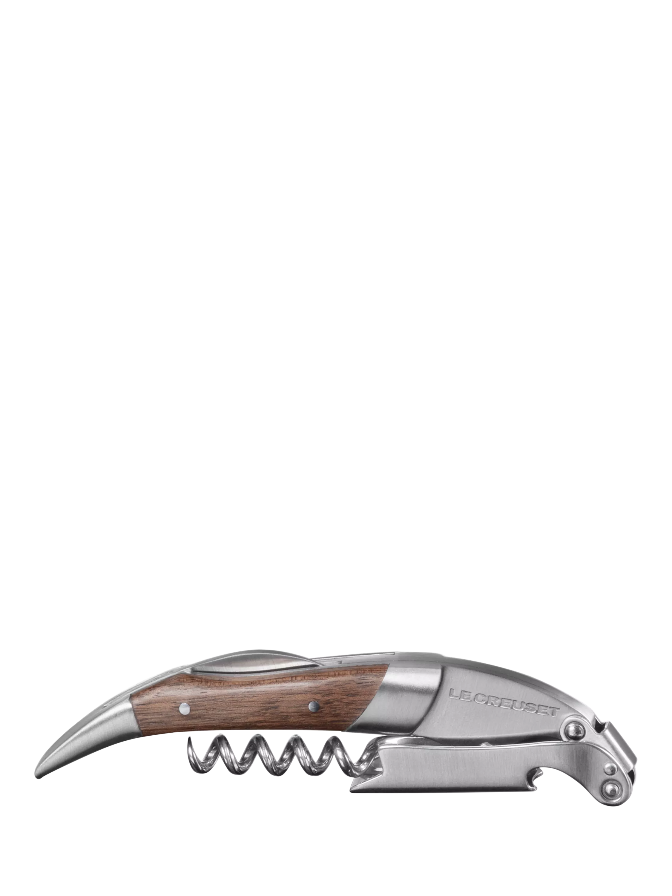Le Creuset corkscrew with walnut handle, imported from the UK