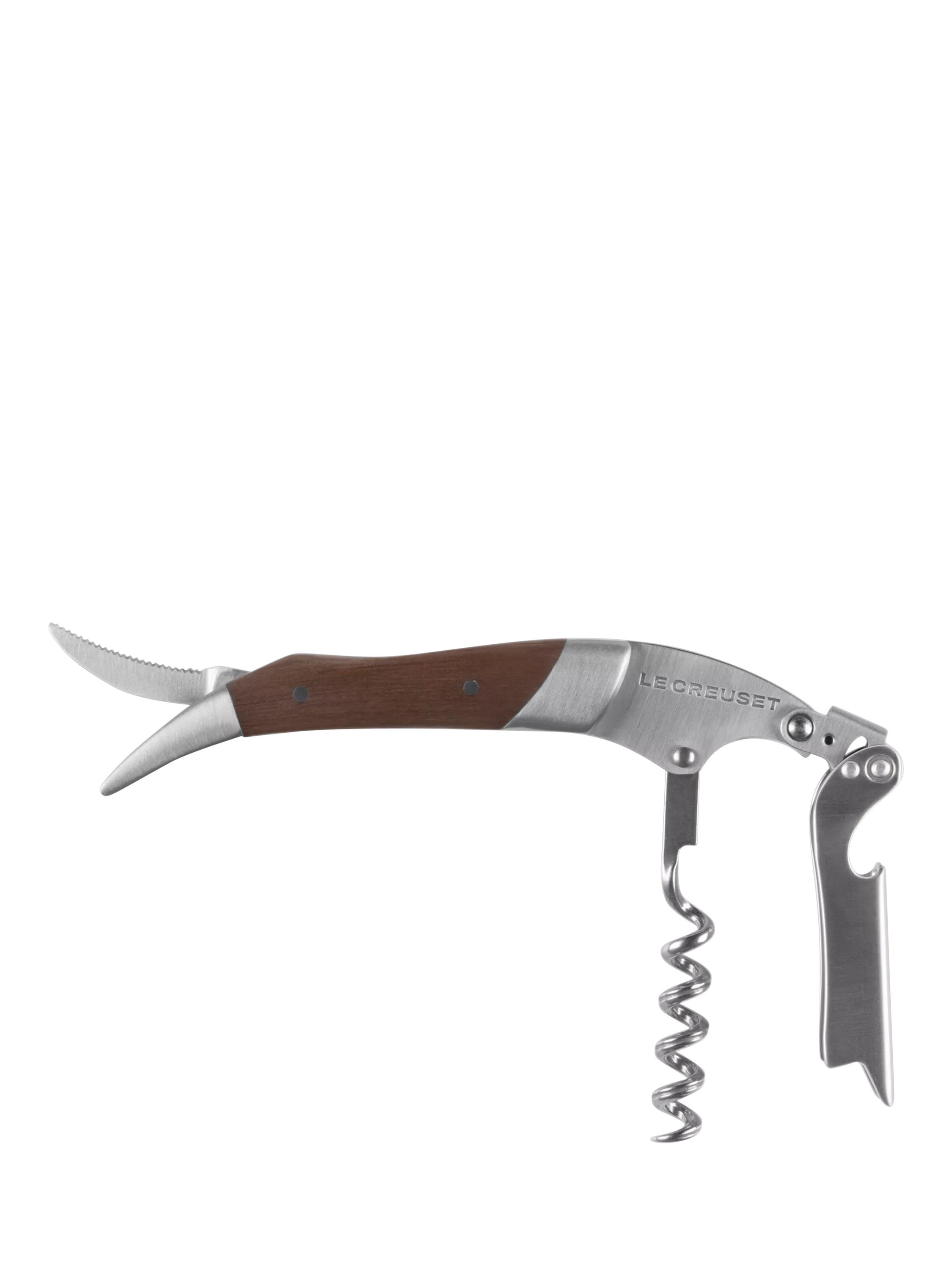 Le Creuset corkscrew with walnut handle, imported from the UK