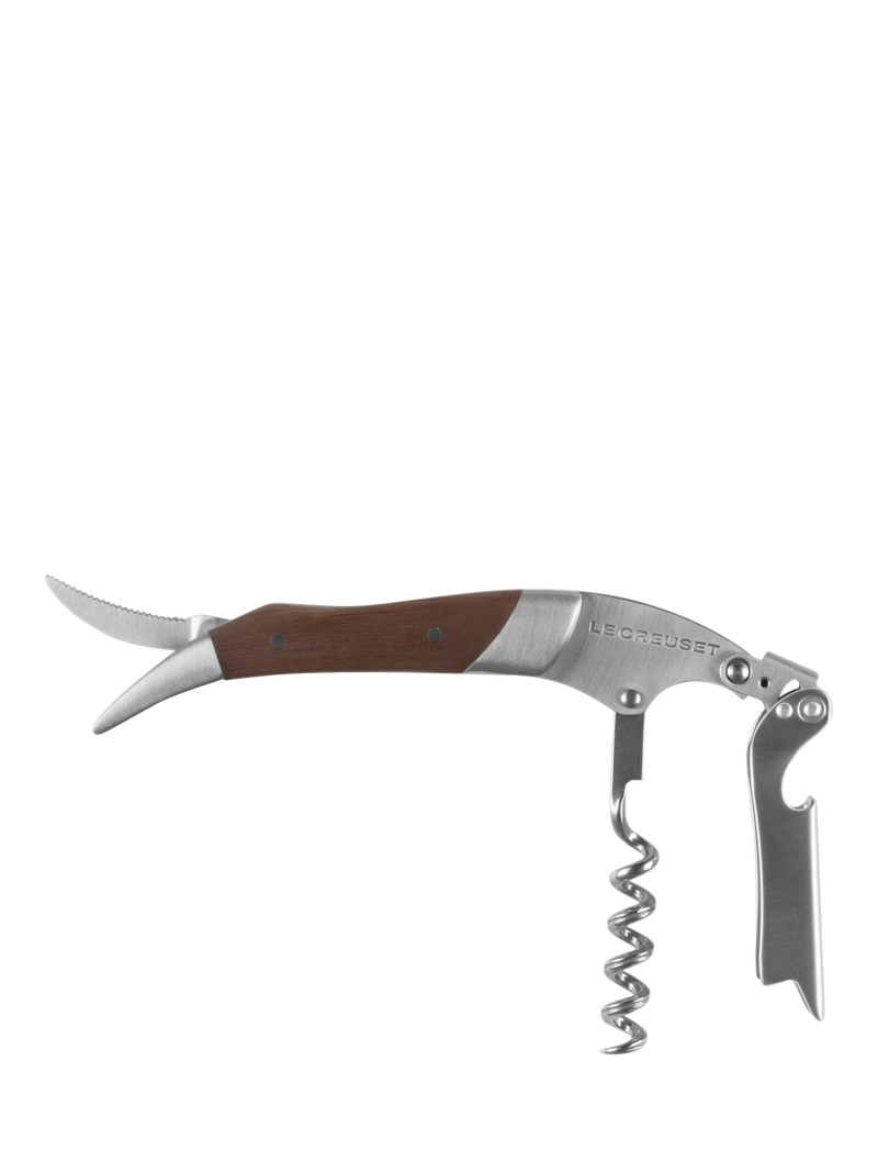 Le Creuset corkscrew with walnut handle, imported from the UK