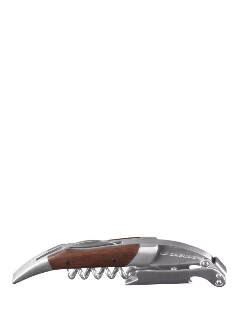 Le Creuset corkscrew with walnut handle, imported from the UK