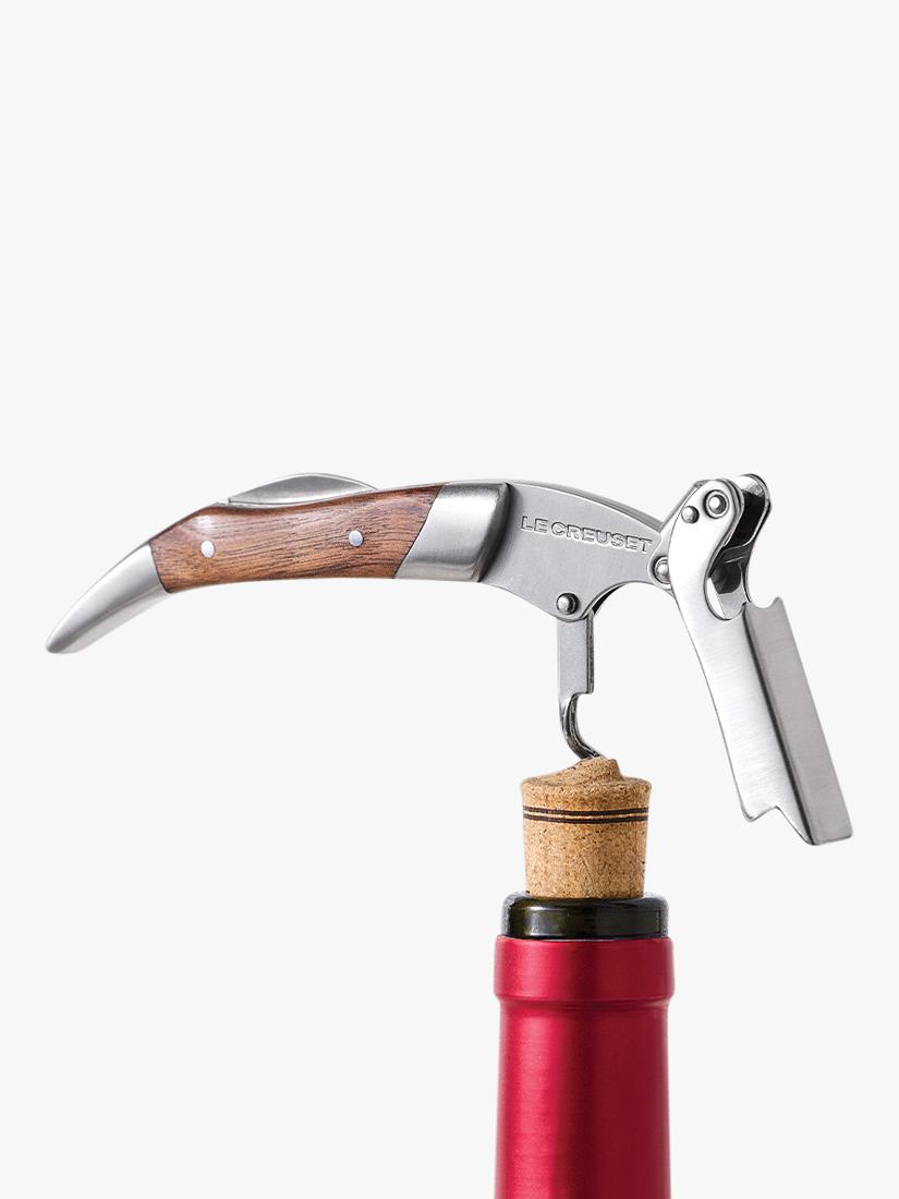 Le Creuset corkscrew with walnut handle, imported from the UK