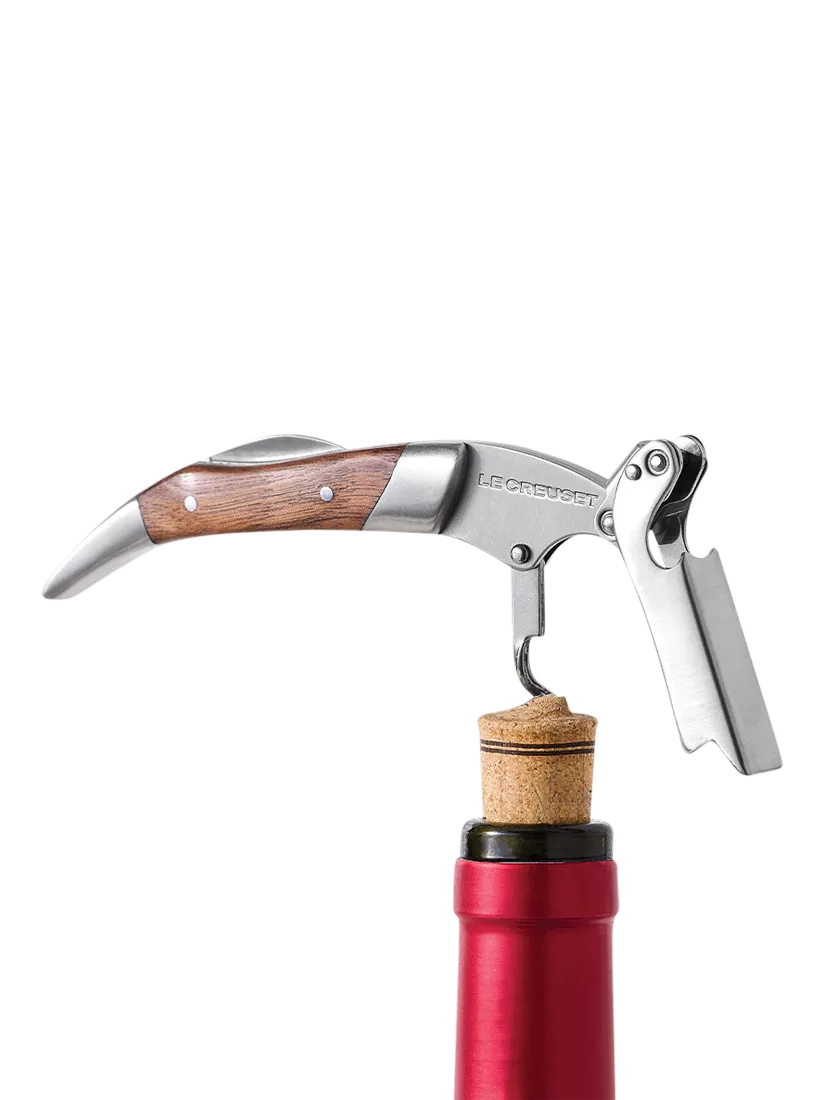 Le Creuset corkscrew with walnut handle, imported from the UK