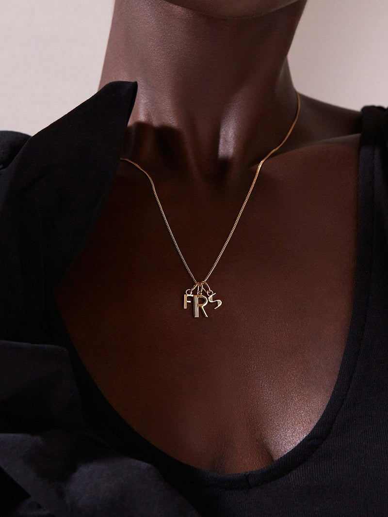 Rachel Jackson London personalised Art Deco necklace 45cm chain, UK version