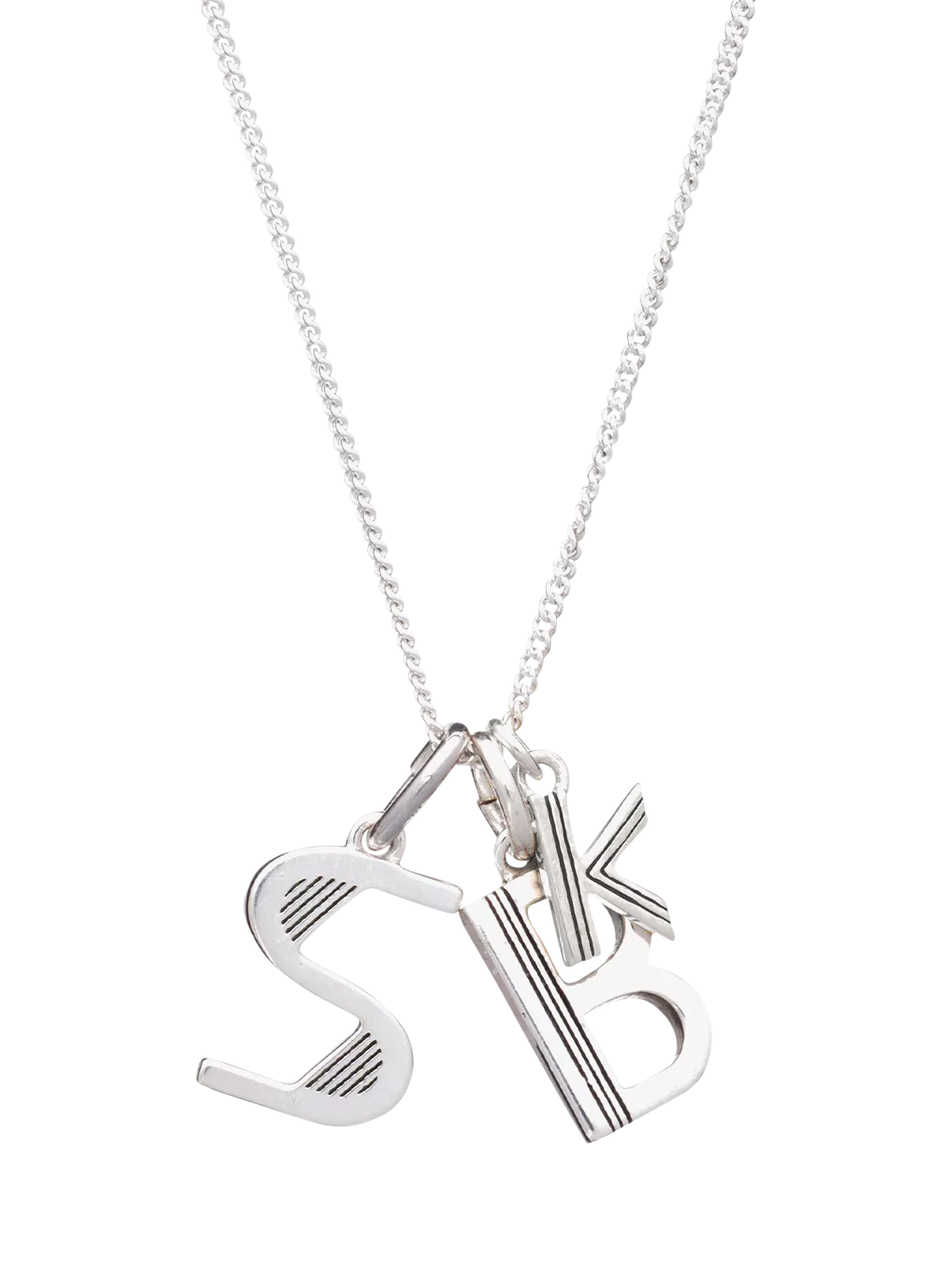 Rachel Jackson London Personalised Letters Art Deco Necklace