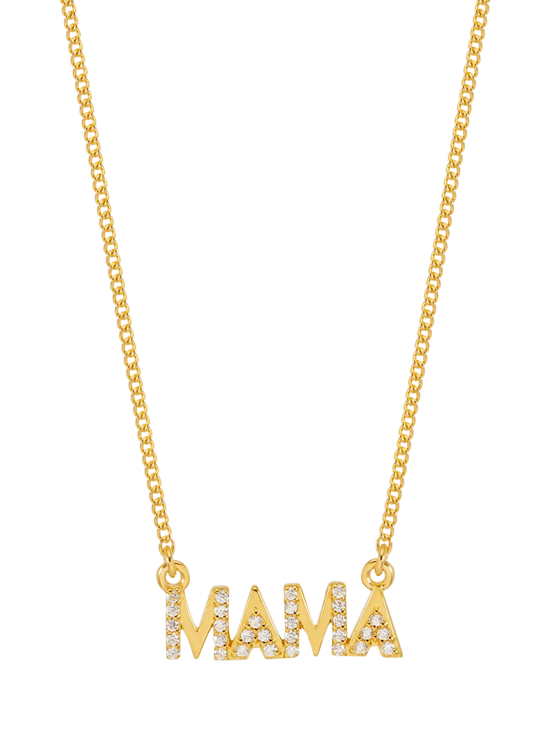 Rachel Jackson London Mama necklace gold plated, imported from the UK
