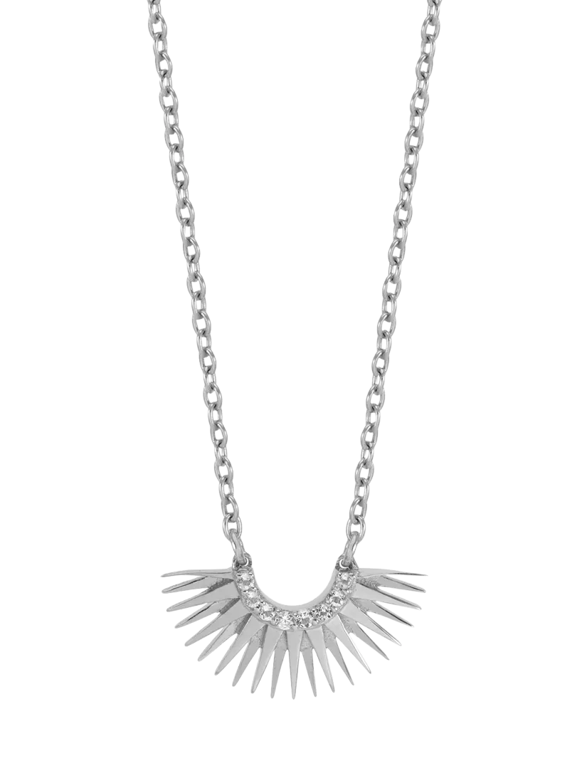 Rachel Jackson London Mini Rising Sun Topaz Pendant Necklace