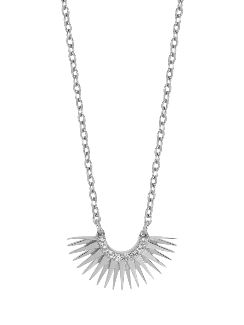 Rachel Jackson London Mini Rising Sun Topaz Pendant Necklace