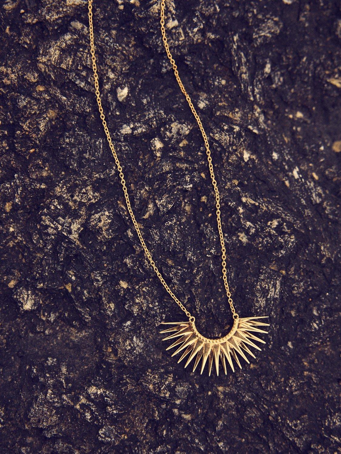 Rachel Jackson London rising sun pendant necklace gold plated - British product