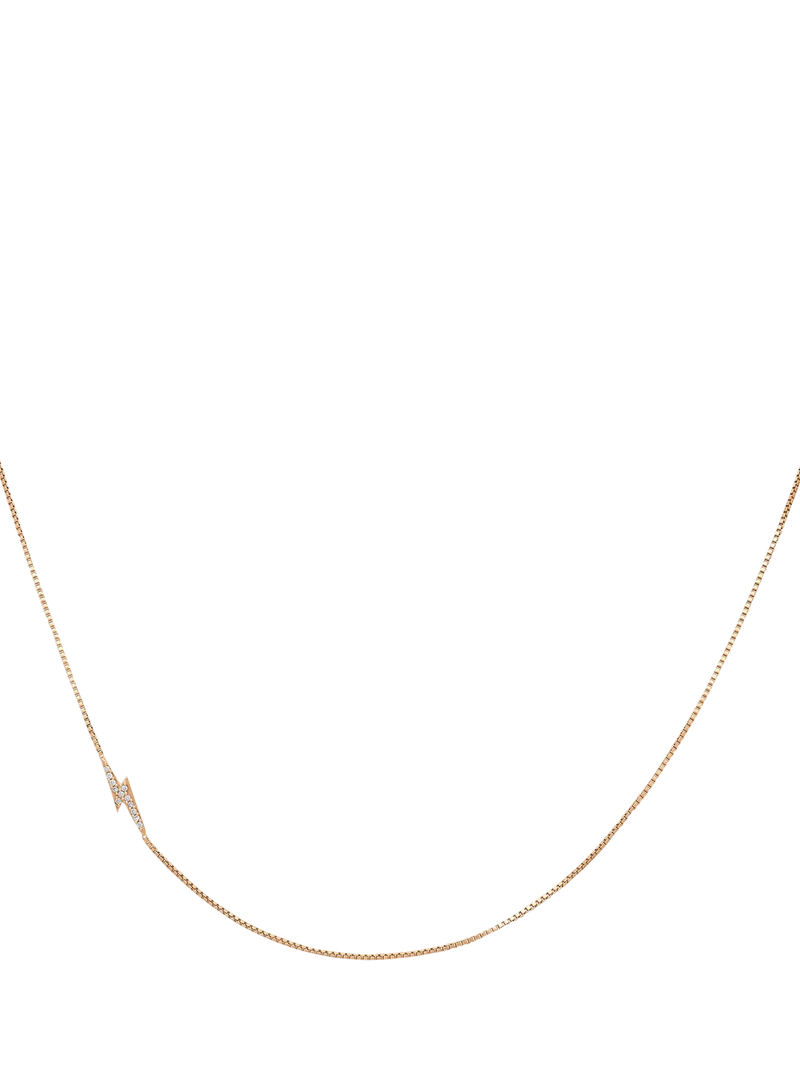 Rachel Jackson London gold lab-grown diamond lightning bolt necklace - British product