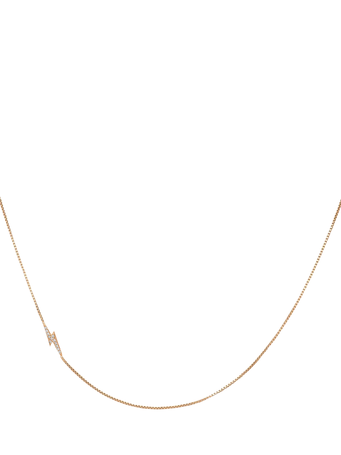 Rachel Jackson London gold lab-grown diamond lightning bolt necklace - British product