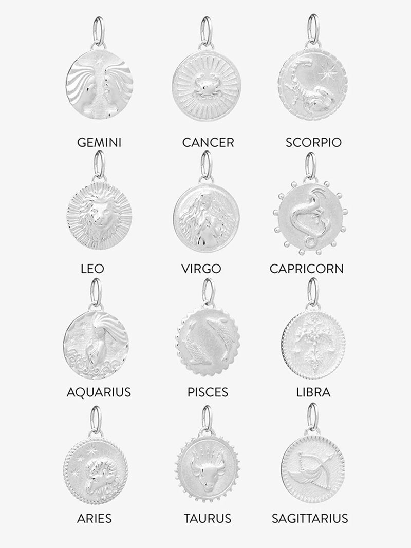 Rachel Jackson London zodiac art coin duo pendant necklace, UK version