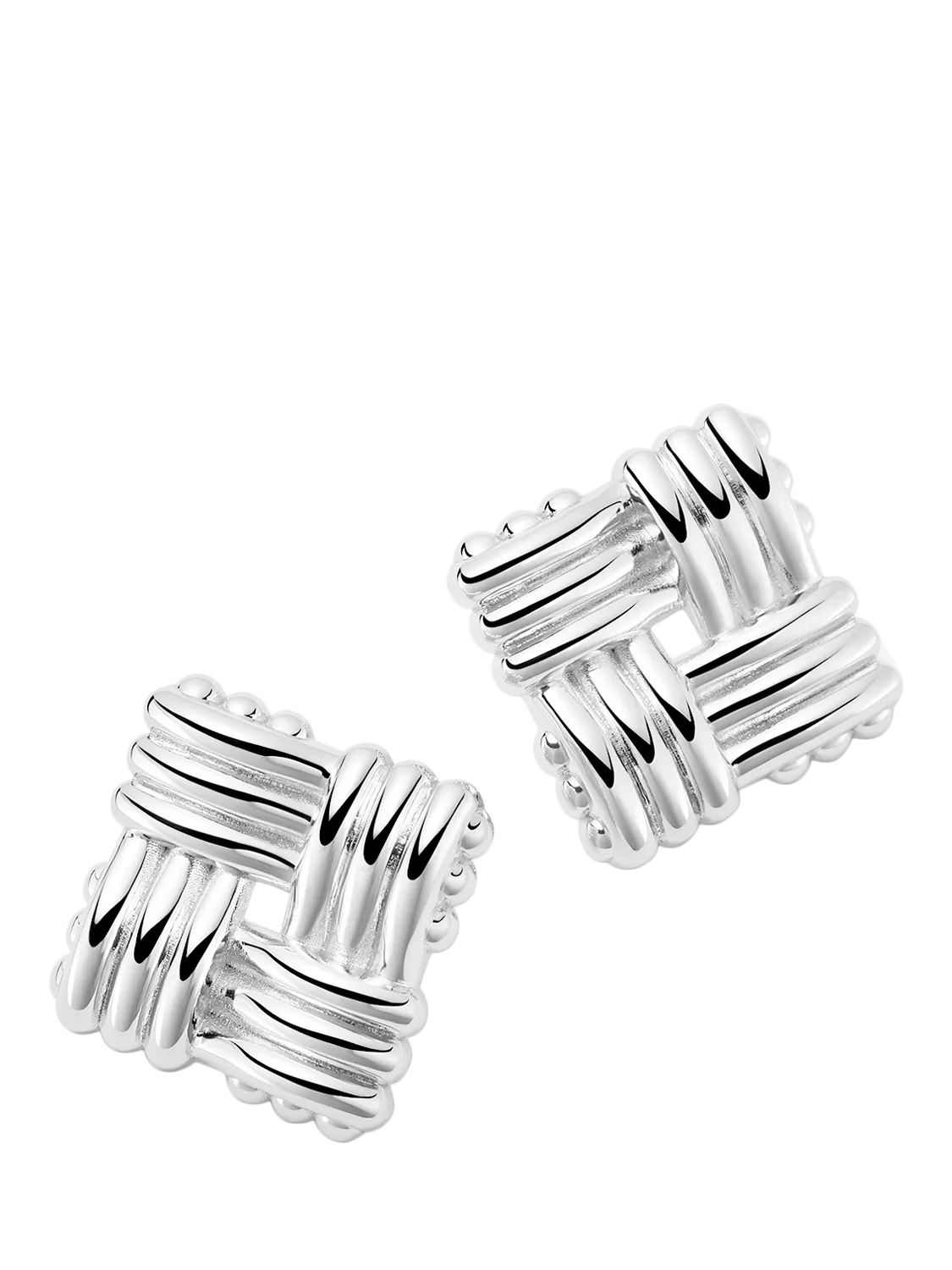 Daisy London Daisy x Polly Newman Lattice Stud Earrings, Gold