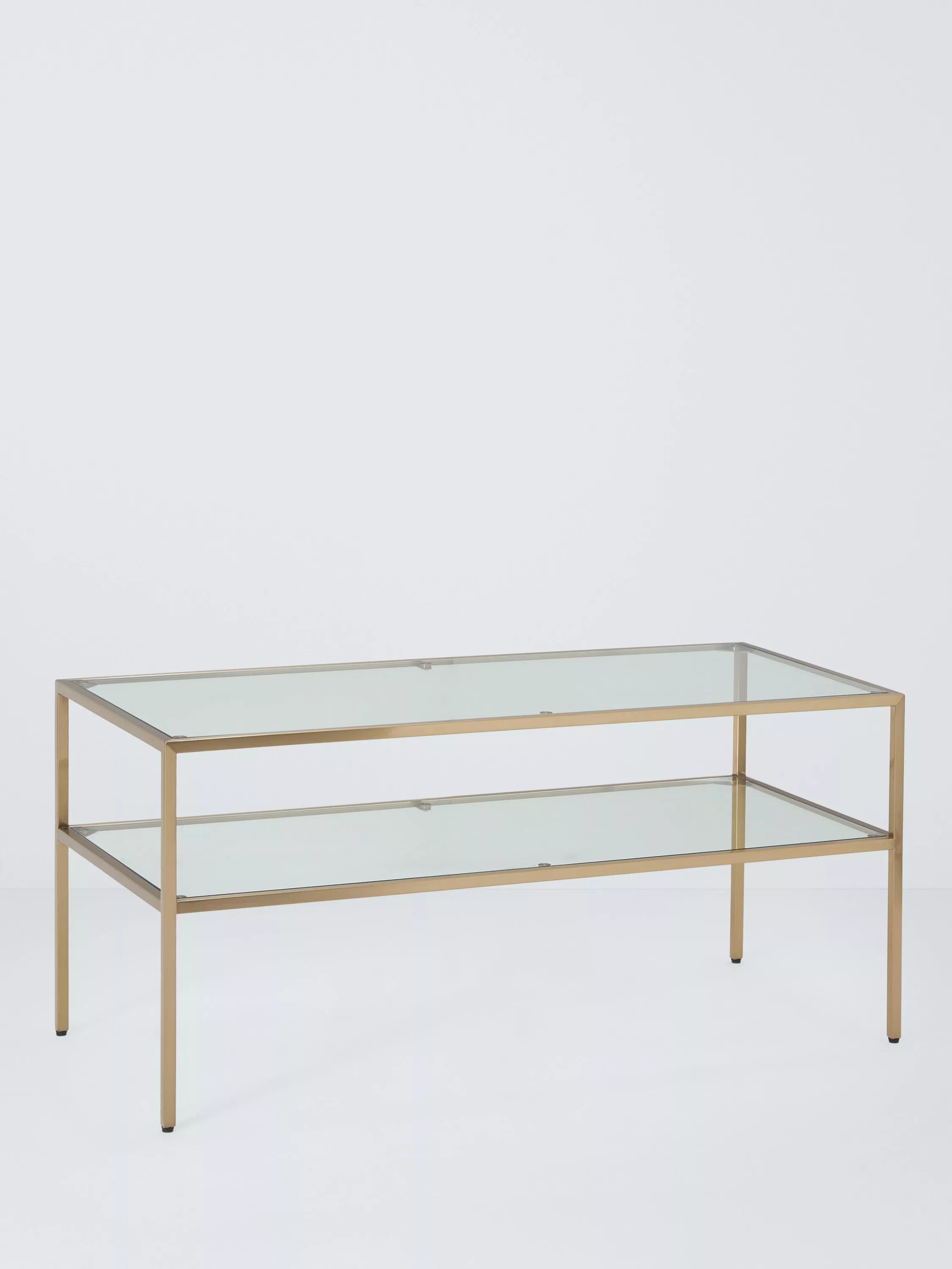 John Lewis Langham coffee table brass rectangular (British brand)