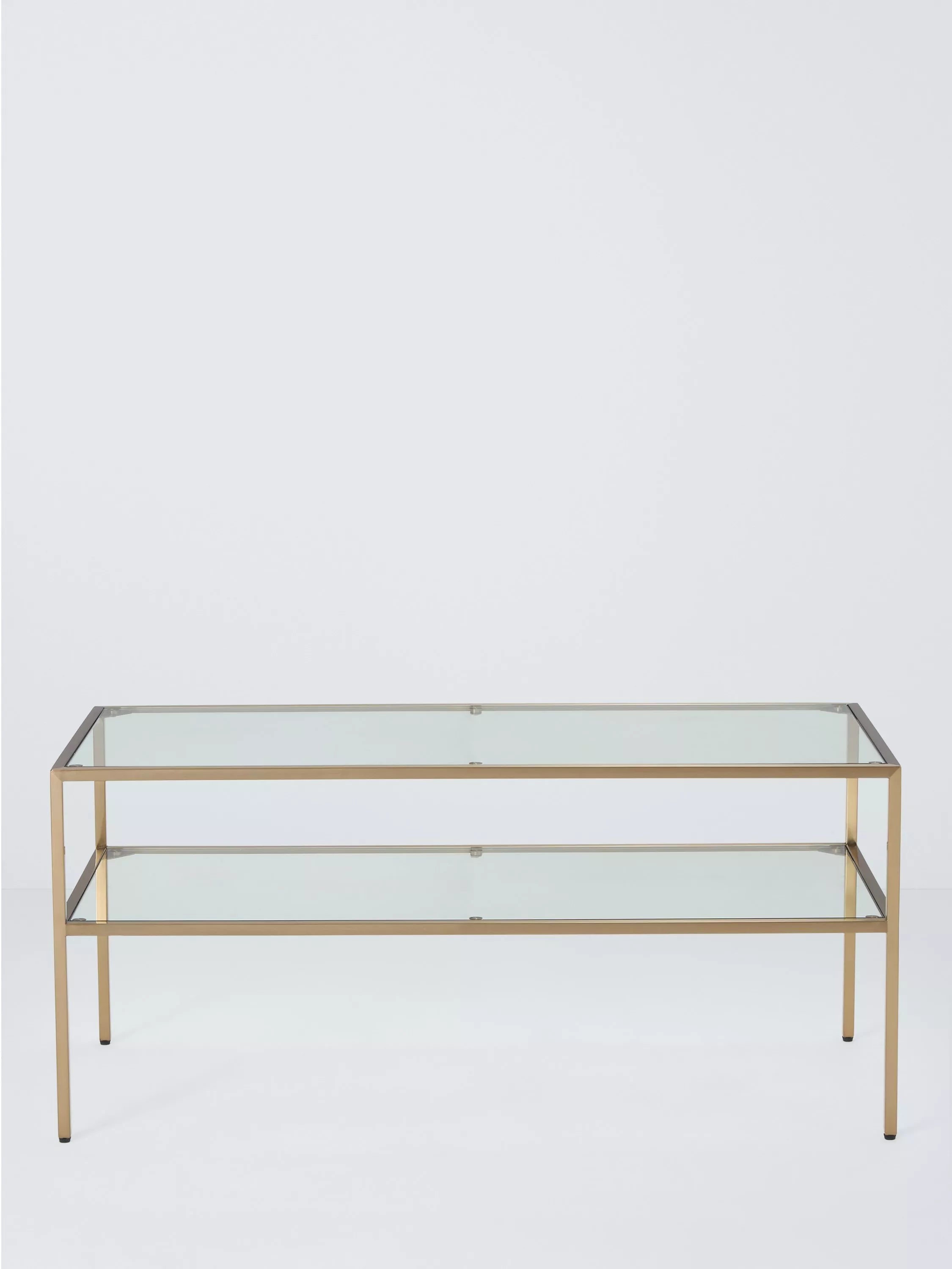 John Lewis Langham coffee table brass rectangular (British brand)