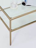 John Lewis Langham coffee table brass rectangular (British brand)