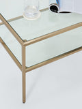 John Lewis Langham coffee table brass rectangular (British brand)