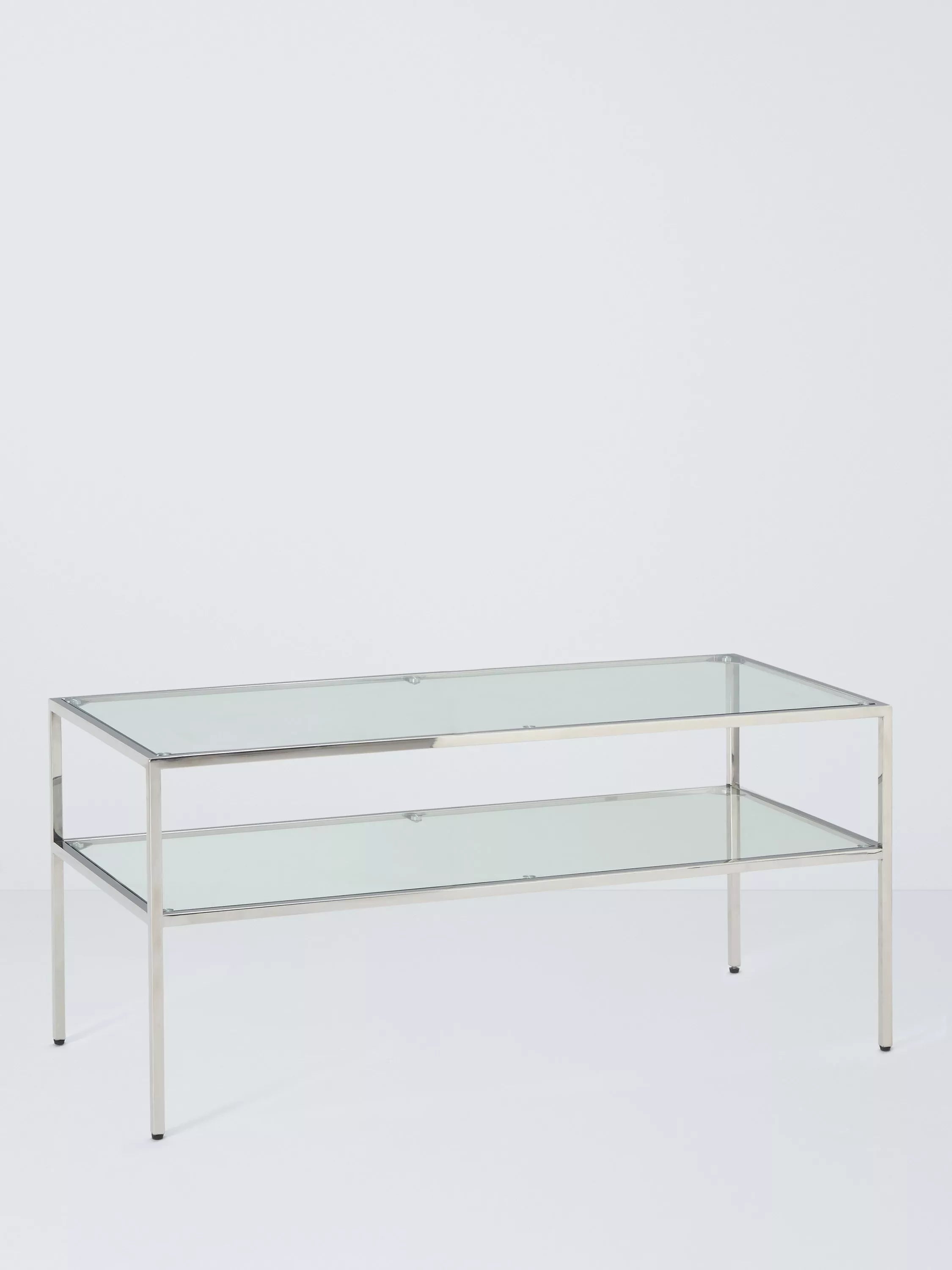 John Lewis Langham glass coffee table chrome 100x45 cm (British brand)