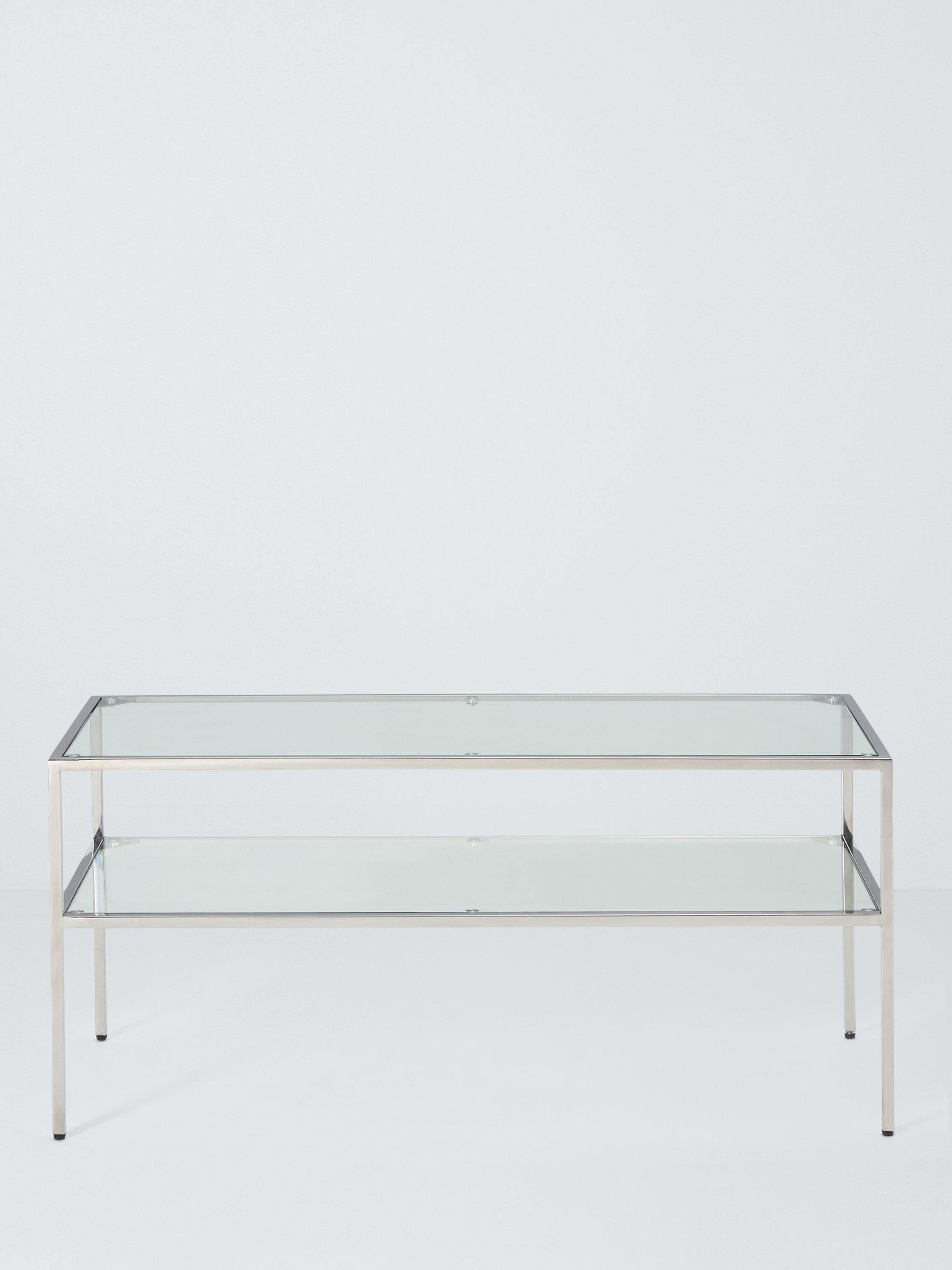 John Lewis Langham glass coffee table chrome 100x45 cm (British brand)