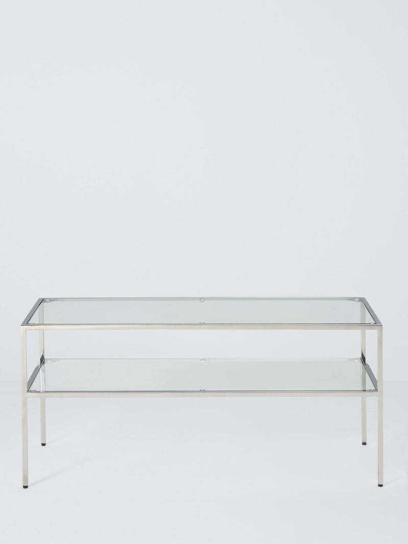 John Lewis Langham glass coffee table chrome 100x45 cm (British brand)
