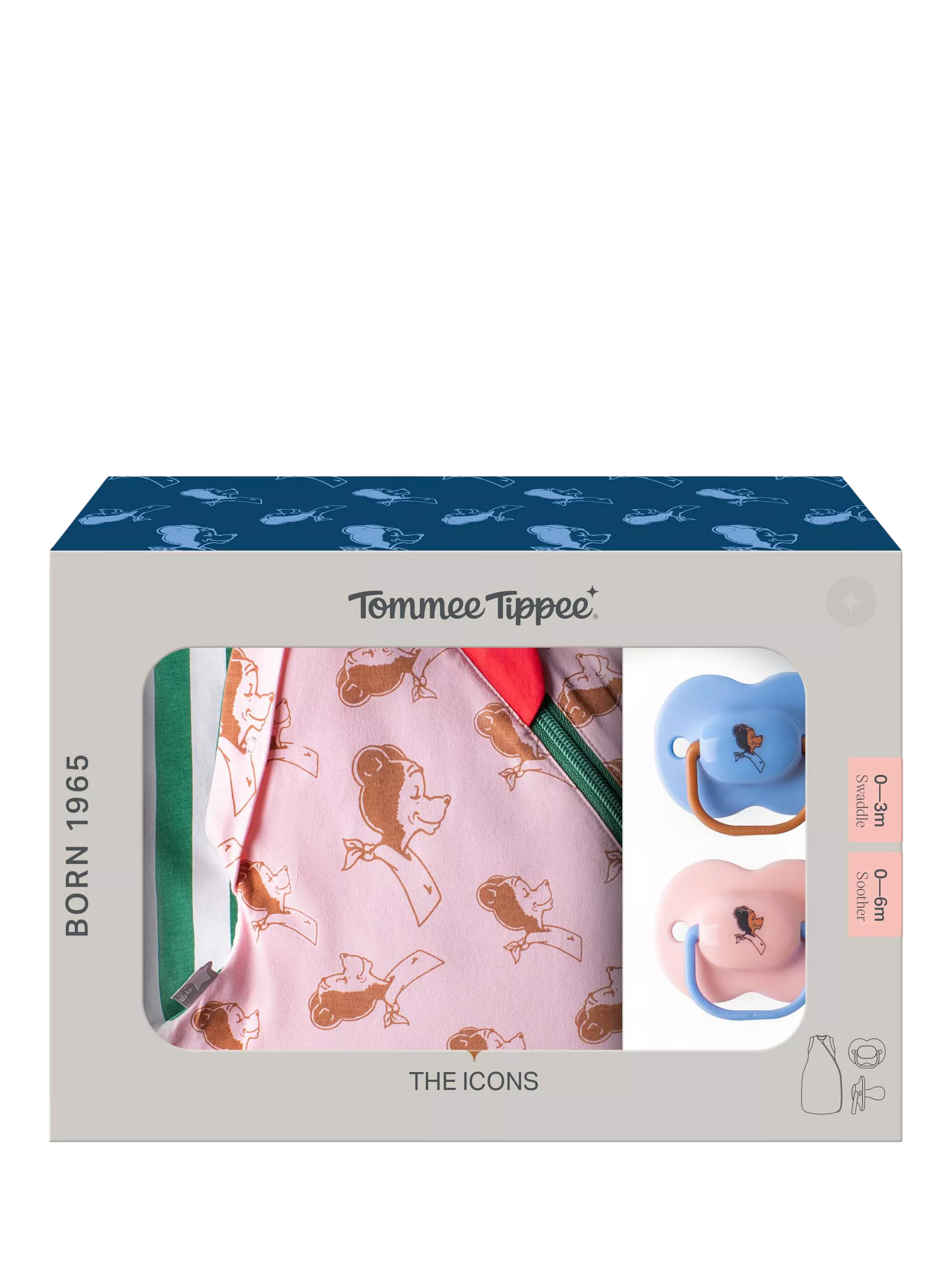 Tommee Tippee soother and swaddle gift set, imported from the UK