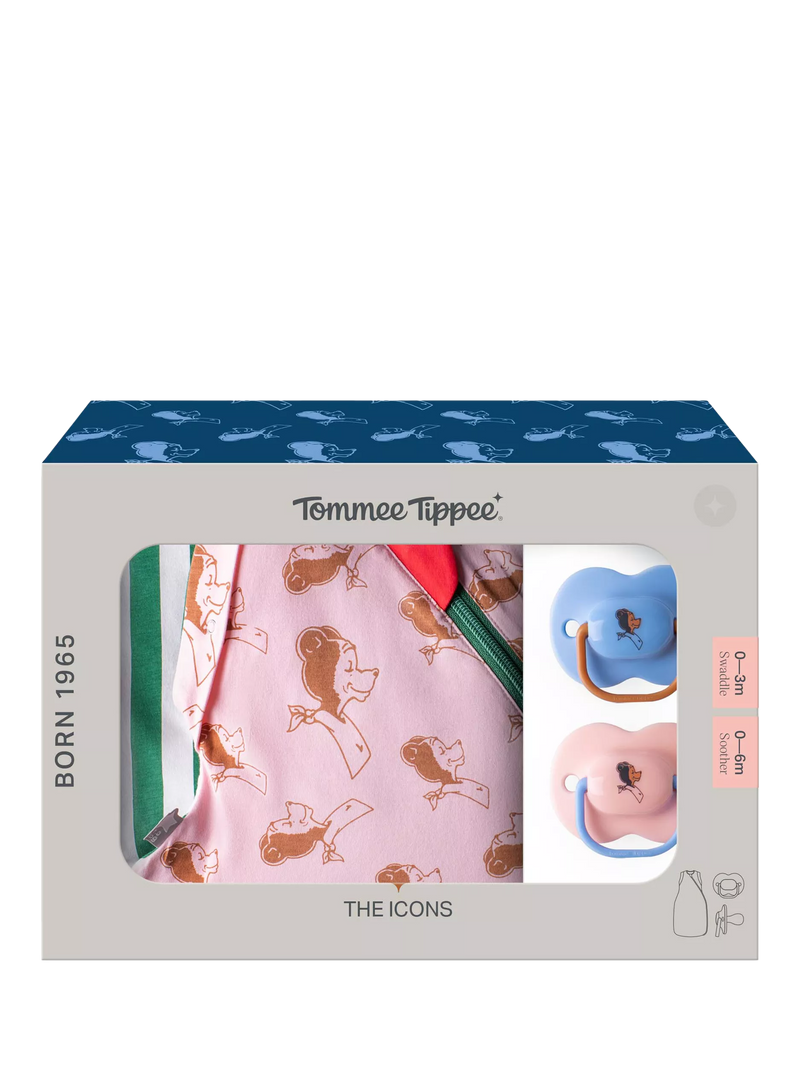 Tommee Tippee soother and swaddle gift set, imported from the UK