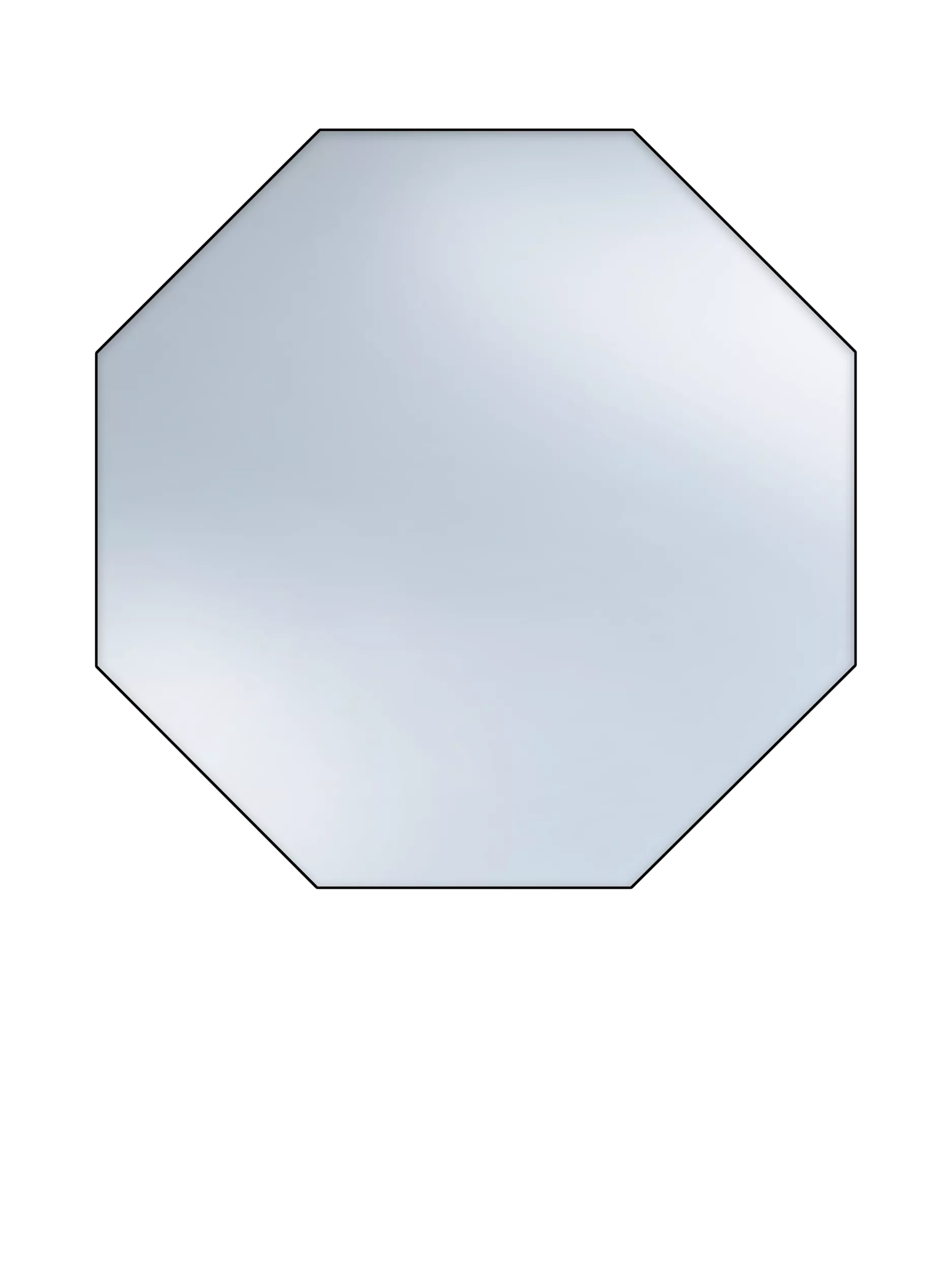 hib. octagon bathroom mirror Fusion brass effect 50x50cm - British product