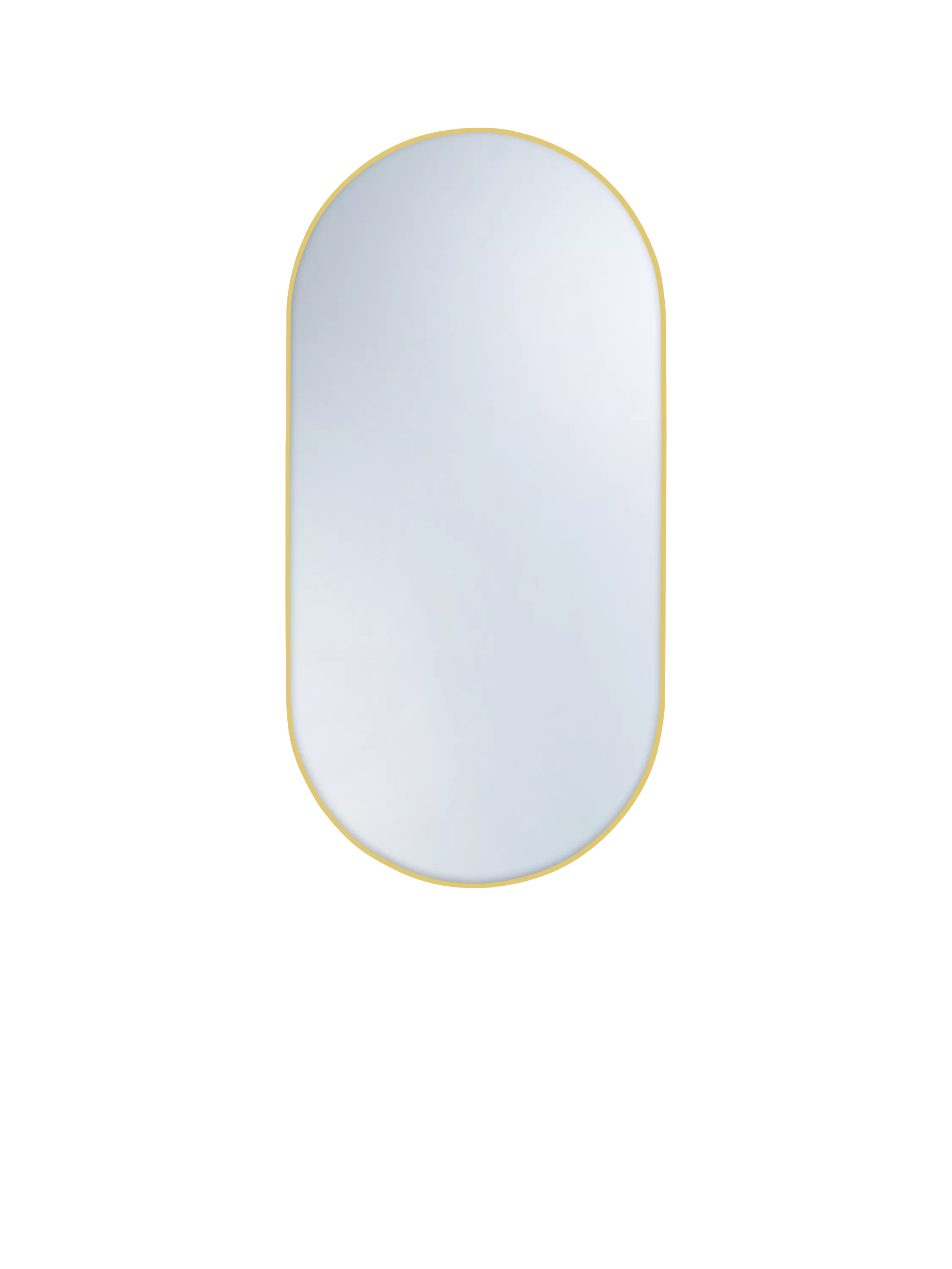 hib. Fusion Pill 40 Bathroom Mirror, Brushed Brass