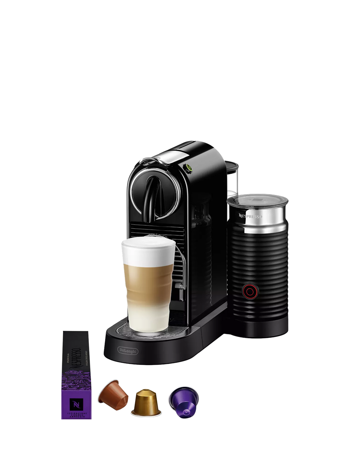 Nespresso CitiZ coffee pod machine with Aeroccino frother, imported from the UK