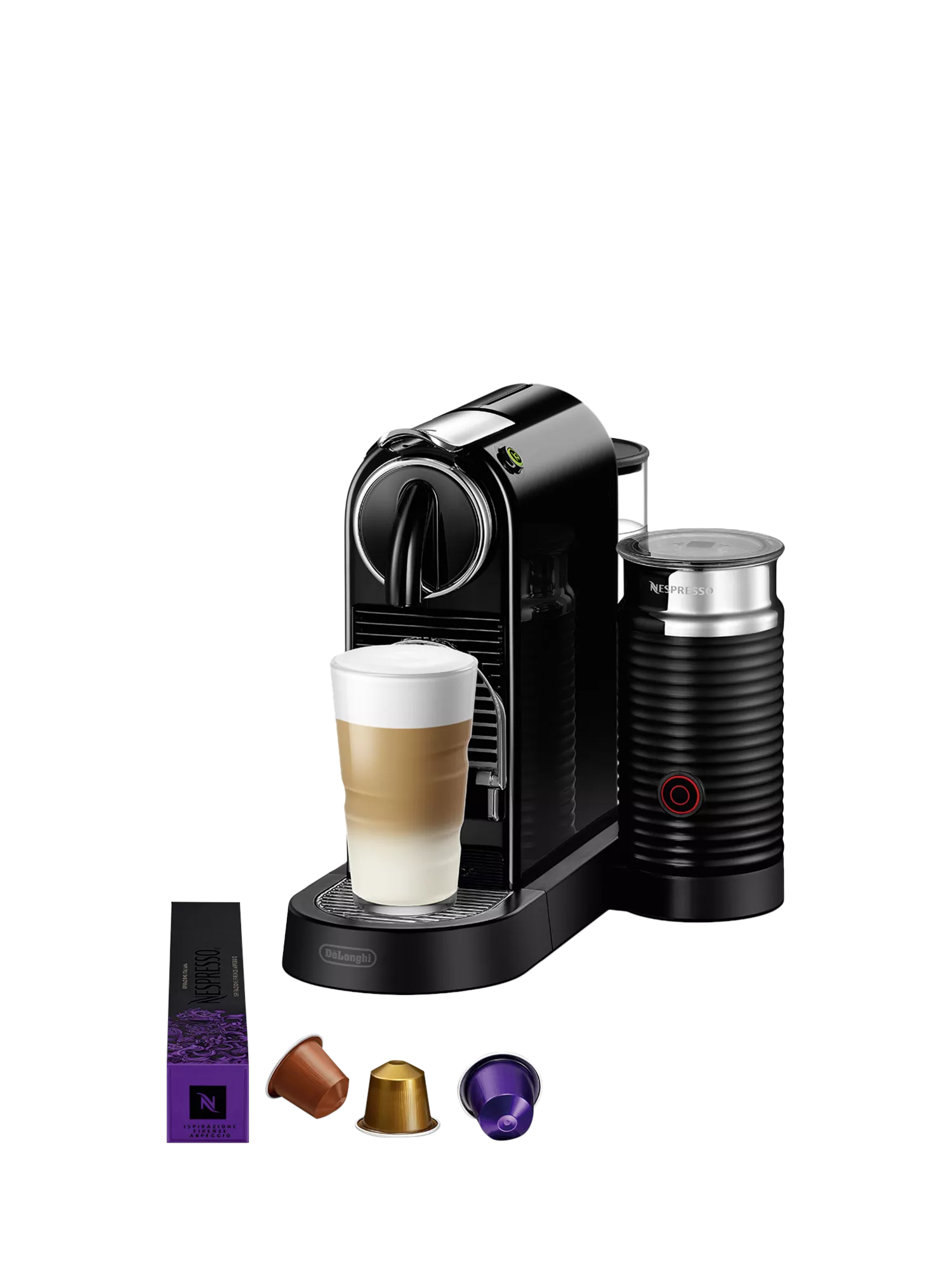 Nespresso CitiZ coffee pod machine with Aeroccino frother, imported from the UK