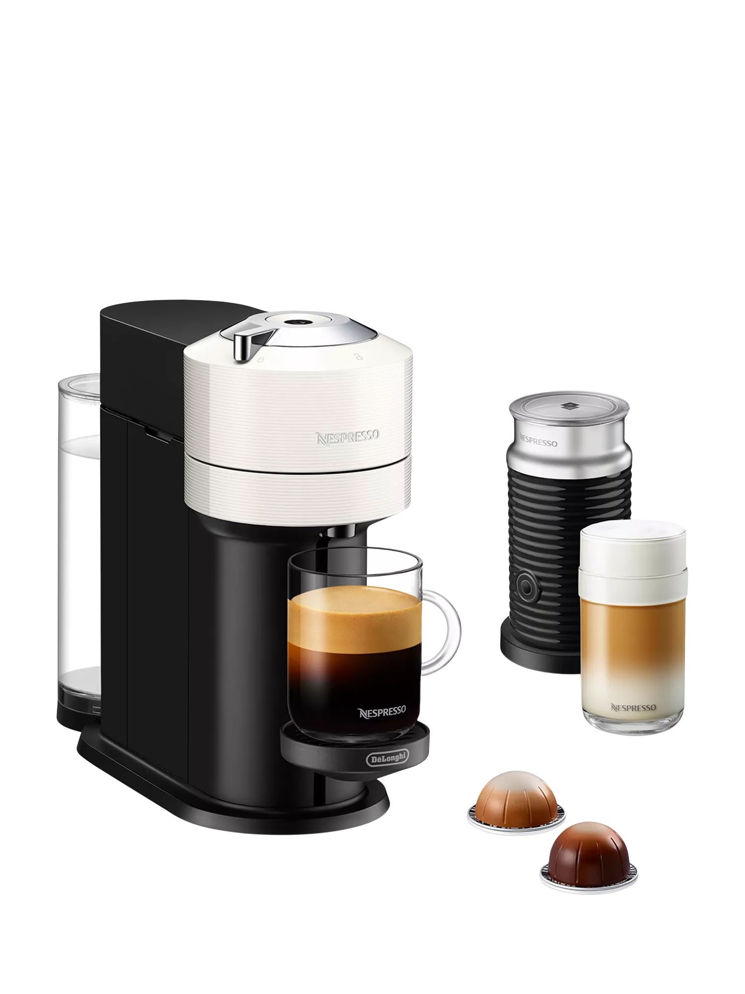 Nespresso Vertuo Next Coffee Pod Machine with Aeroccino Milk Frother 1.1L